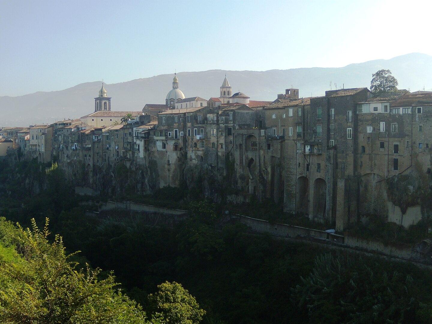 Panoramic View of Sant’Agata de’ Goti in Benevento (Campania)